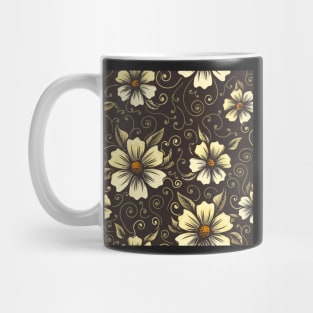 Vintage Seamless Flower Pattern Mug